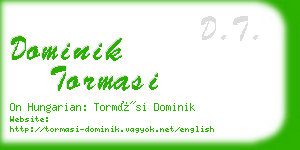 dominik tormasi business card